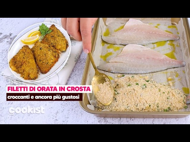 filetto di orata al forno con pangrattato e limone
