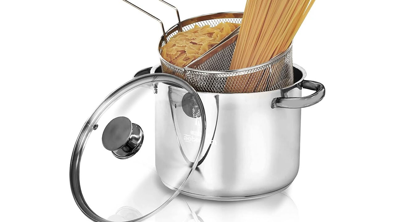 pentola per cuocere due tipi di pasta