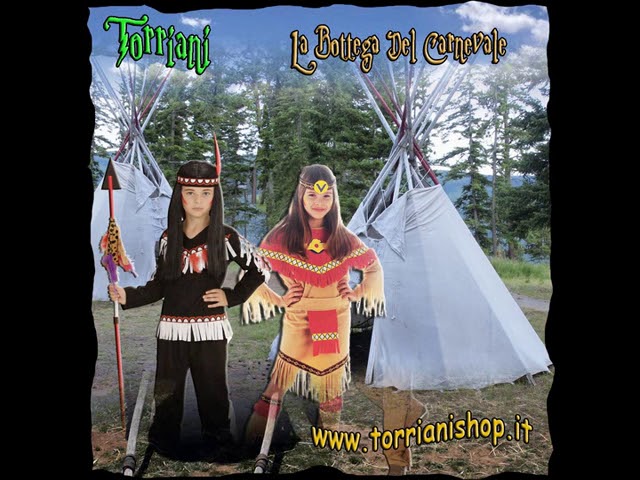 vestito di carnevale da indiana per bambina