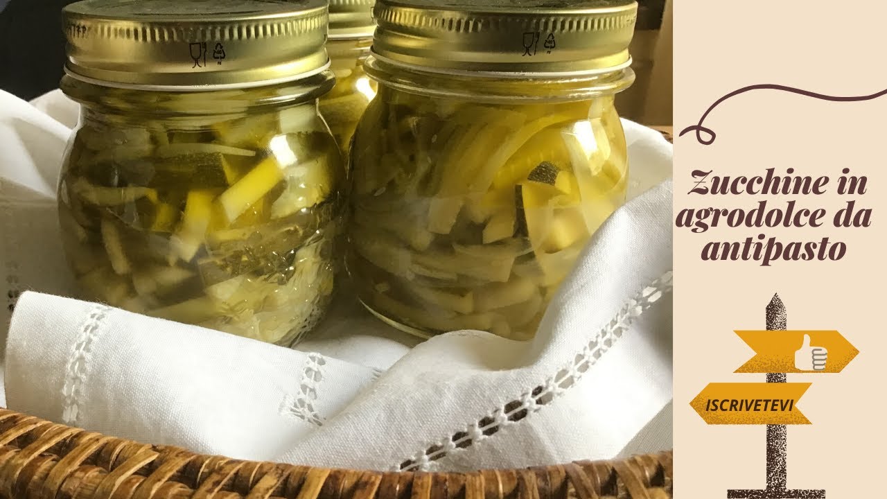 zucchine trombetta in agrodolce da conservare