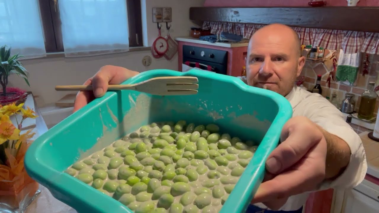 come si fanno le olive con la cenere