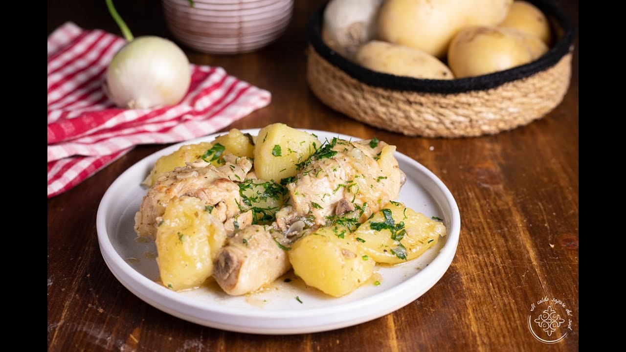cosce di pollo in umido in bianco