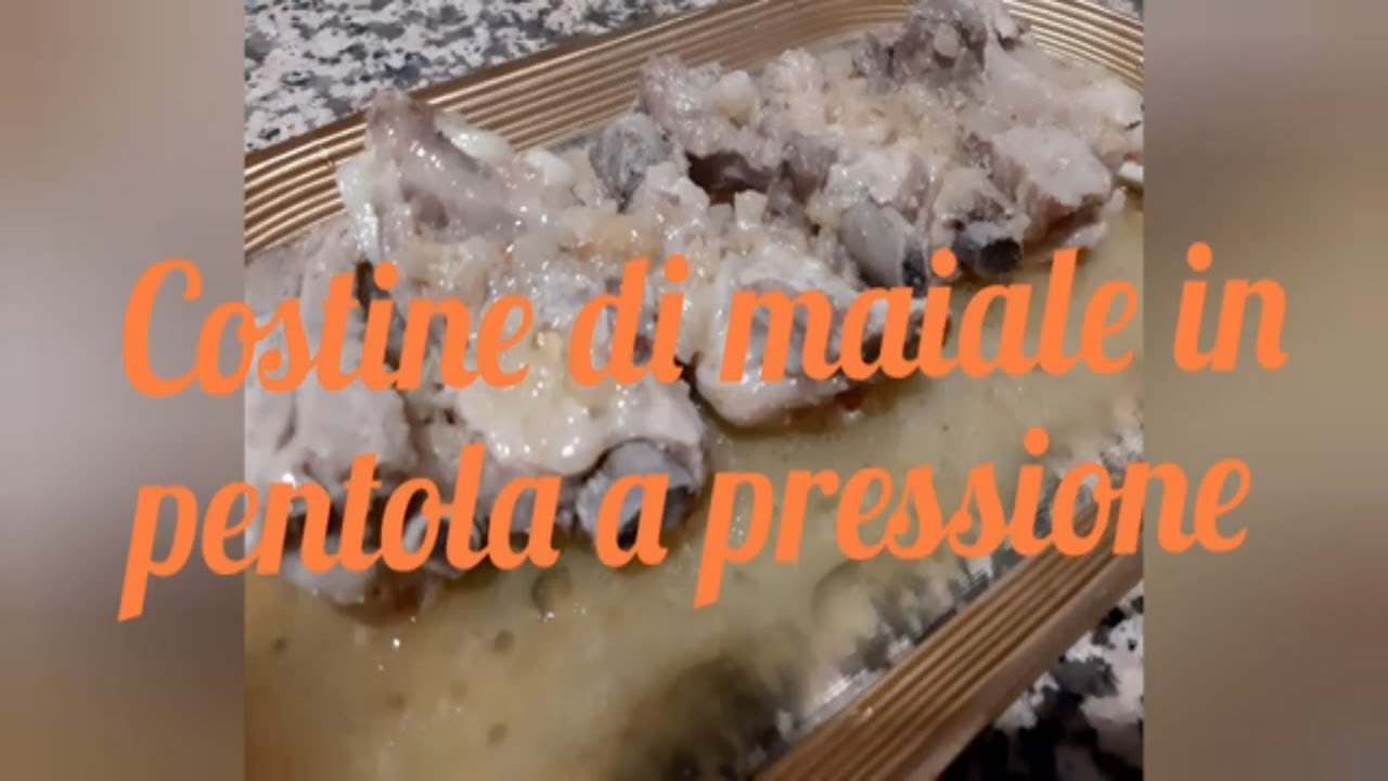 costine di maiale al sugo in pentola a pressione