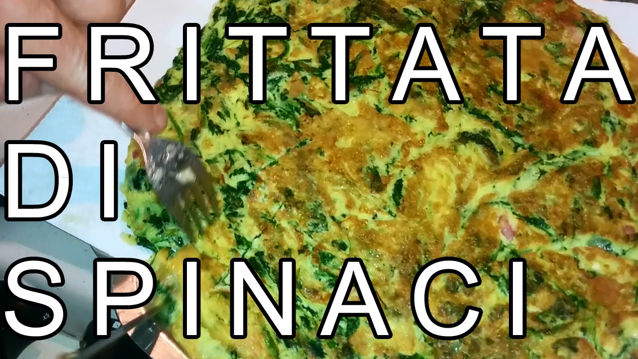frittata di spinaci e mozzarella in padella