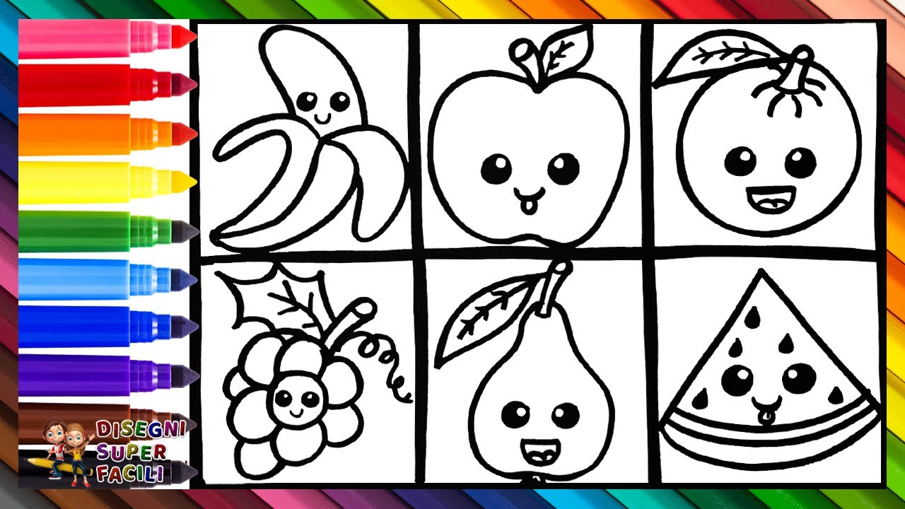 frutta primaverile da colorare e stampare