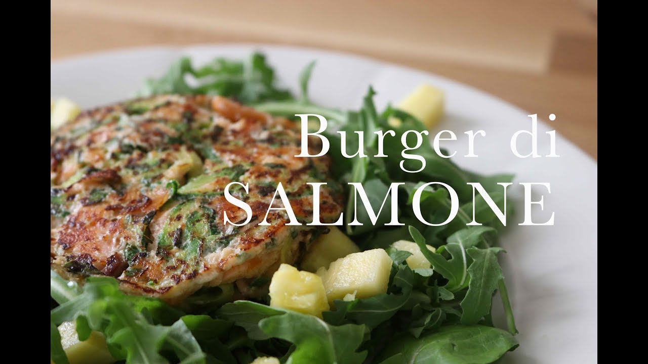 hamburger di salmone surgelato al forno