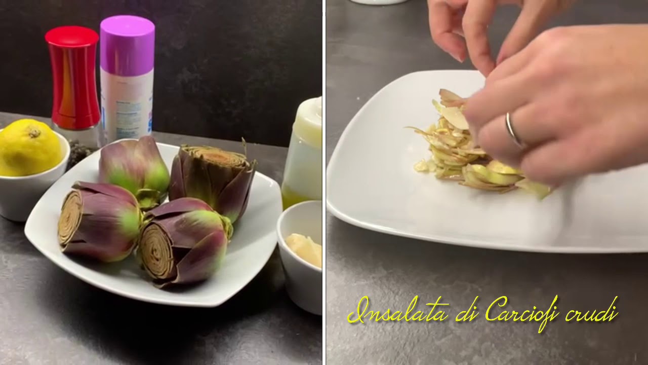 insalata di carciofi crudi e arance