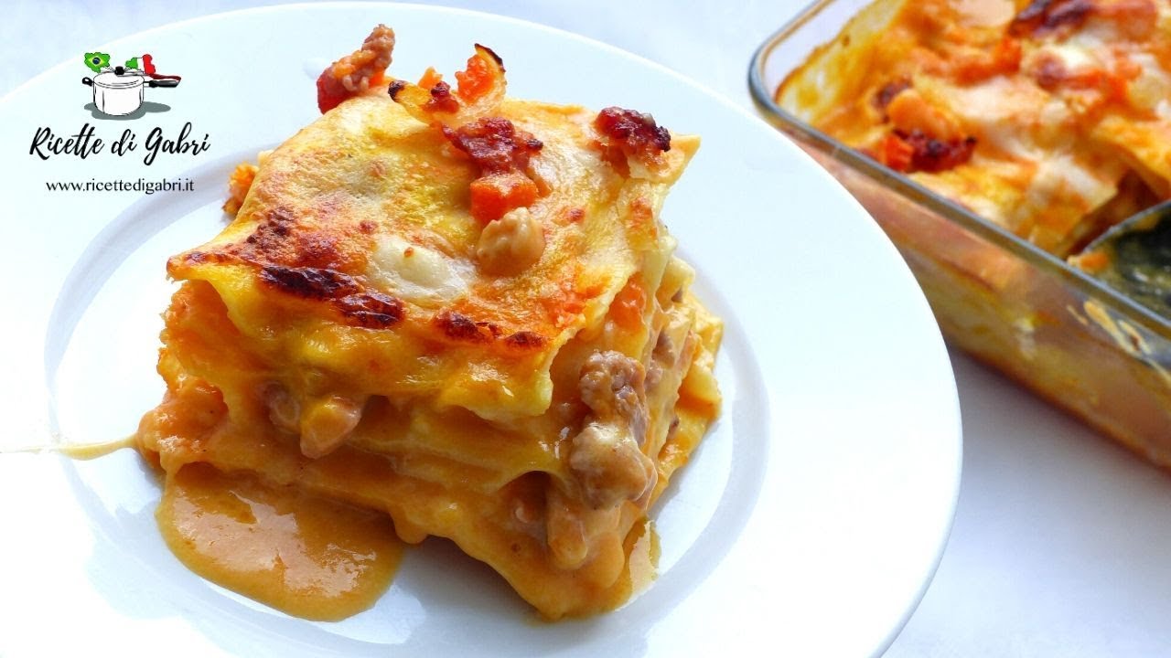 lasagna zucca e salsiccia e provola