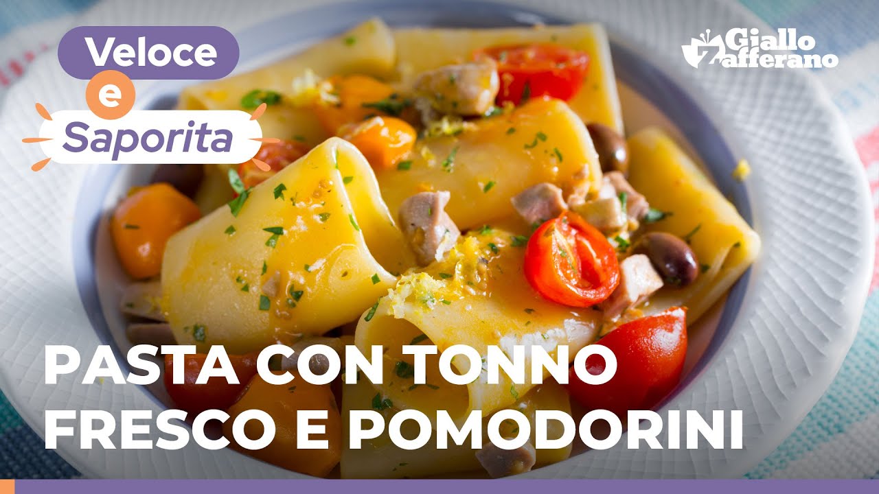 paccheri al tonno fresco con olive e capperi