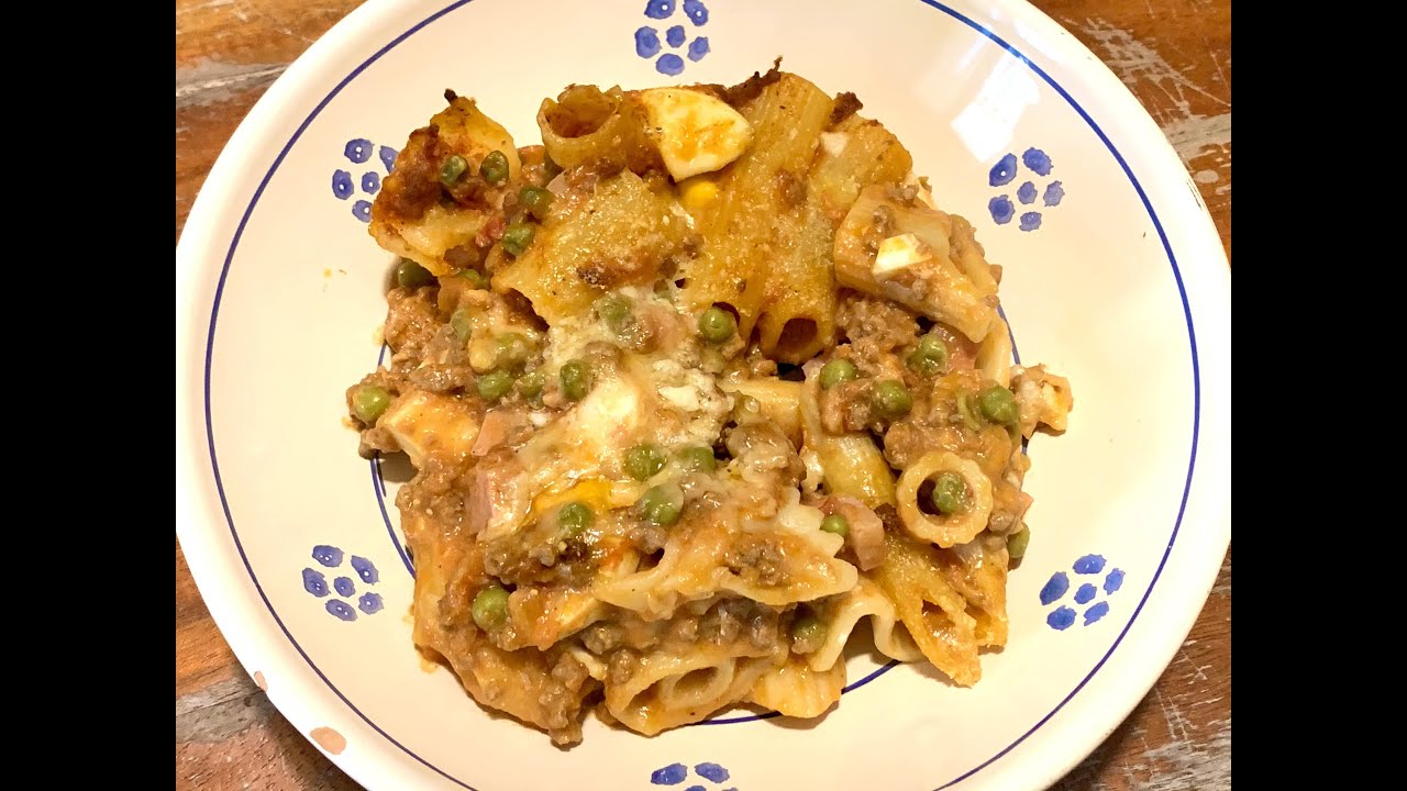 pasta al forno con uova sbattute