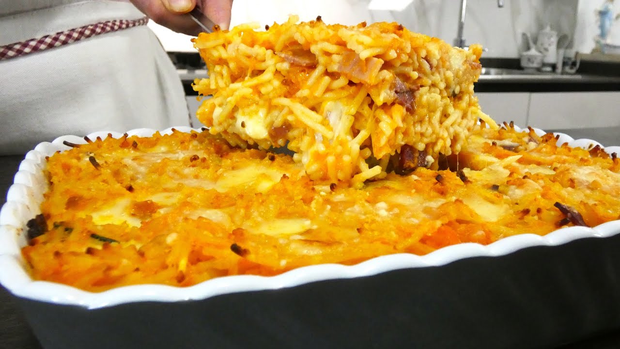 pasta al forno con zucca e mozzarella