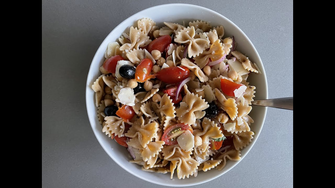 pasta fredda con ceci e pomodorini