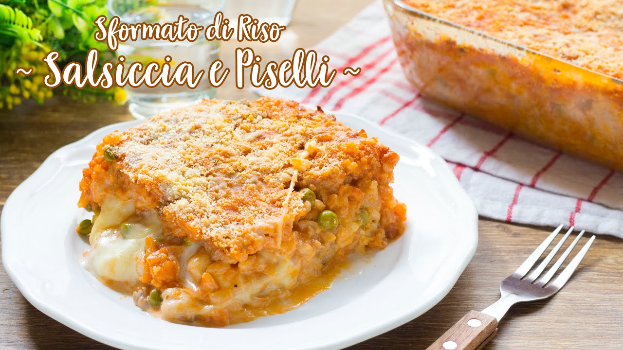 riso al forno con piselli e scamorza