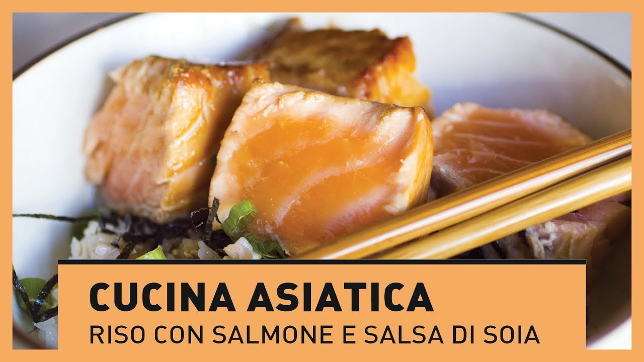 riso basmati salmone e salsa di soia
