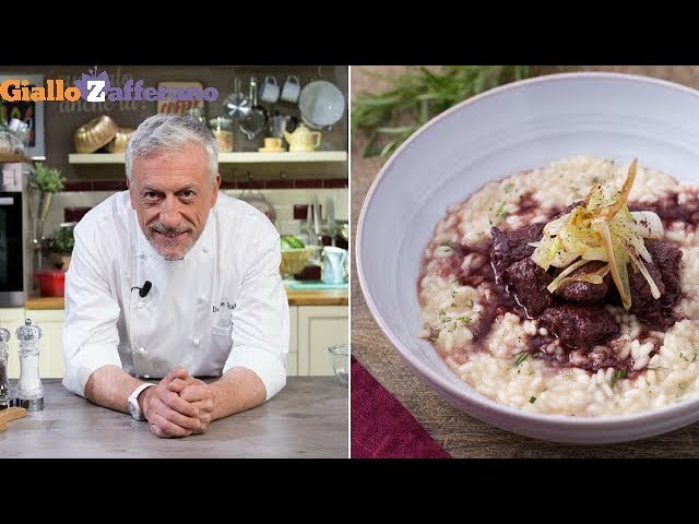 risotto al vino rosso e gorgonzola
