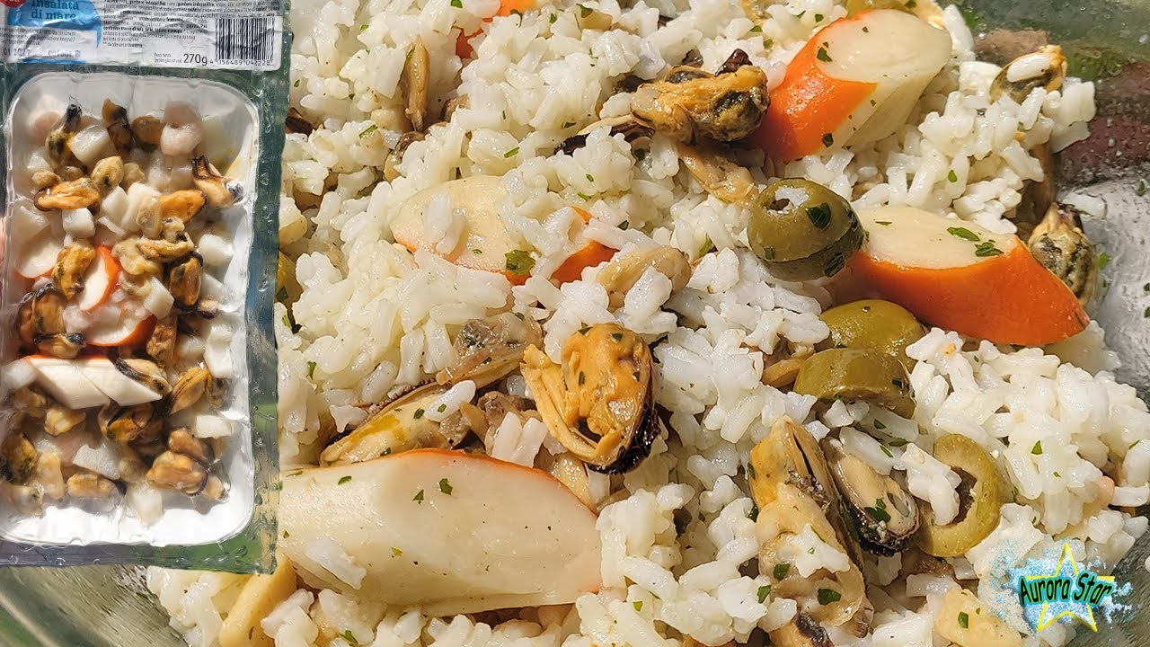 risotto con insalata di mare già pronta