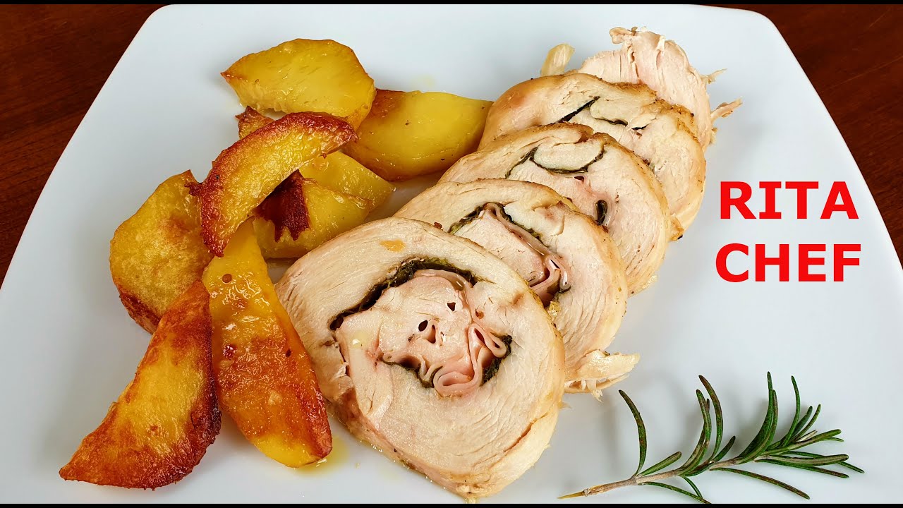 rollè di pollo con patate in tegame