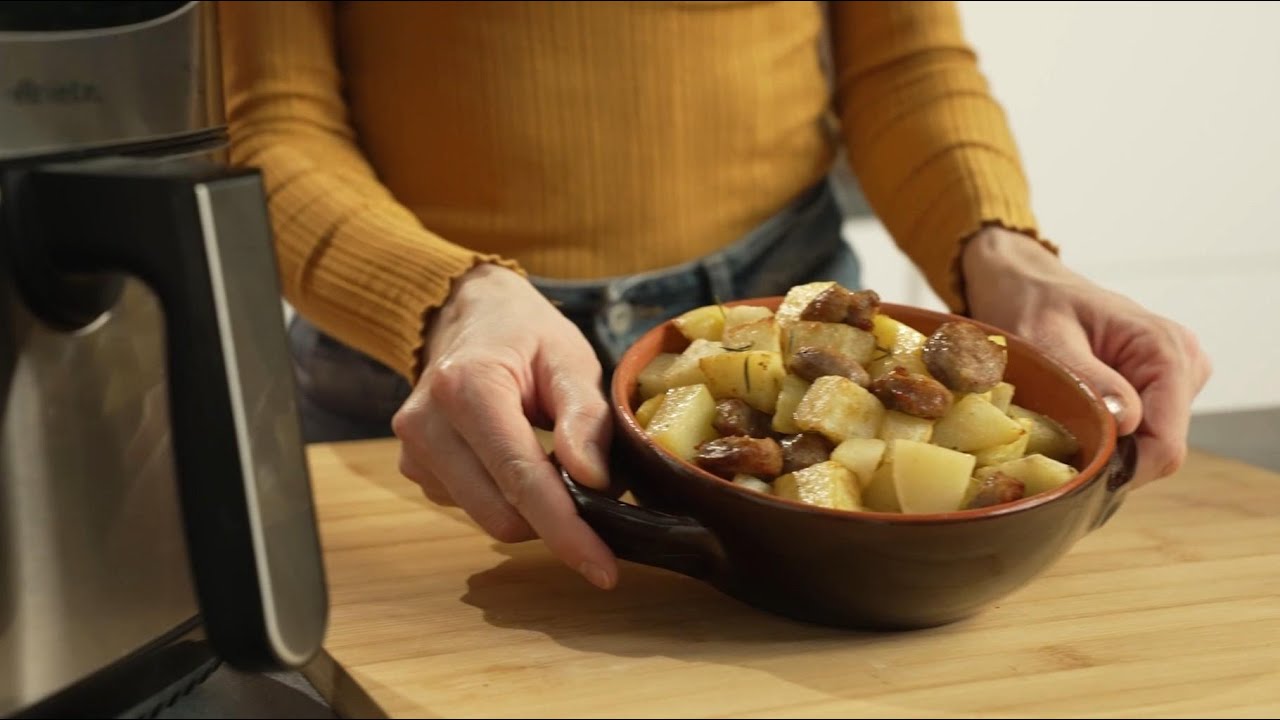 salsiccia sottile in friggitrice ad aria