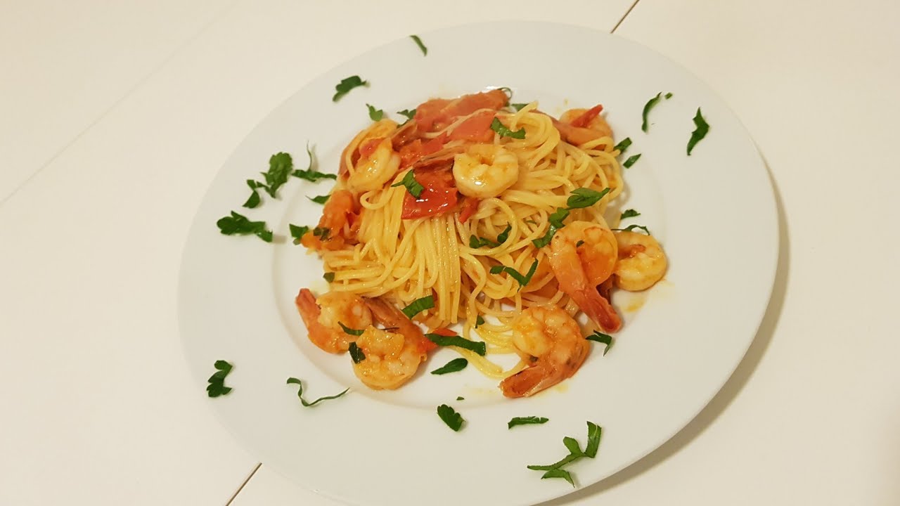 spaghetti con code di gambero surgelate