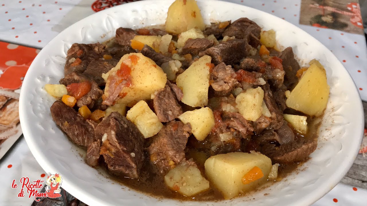 spezzatino con patate in pentola a pressione lagostina