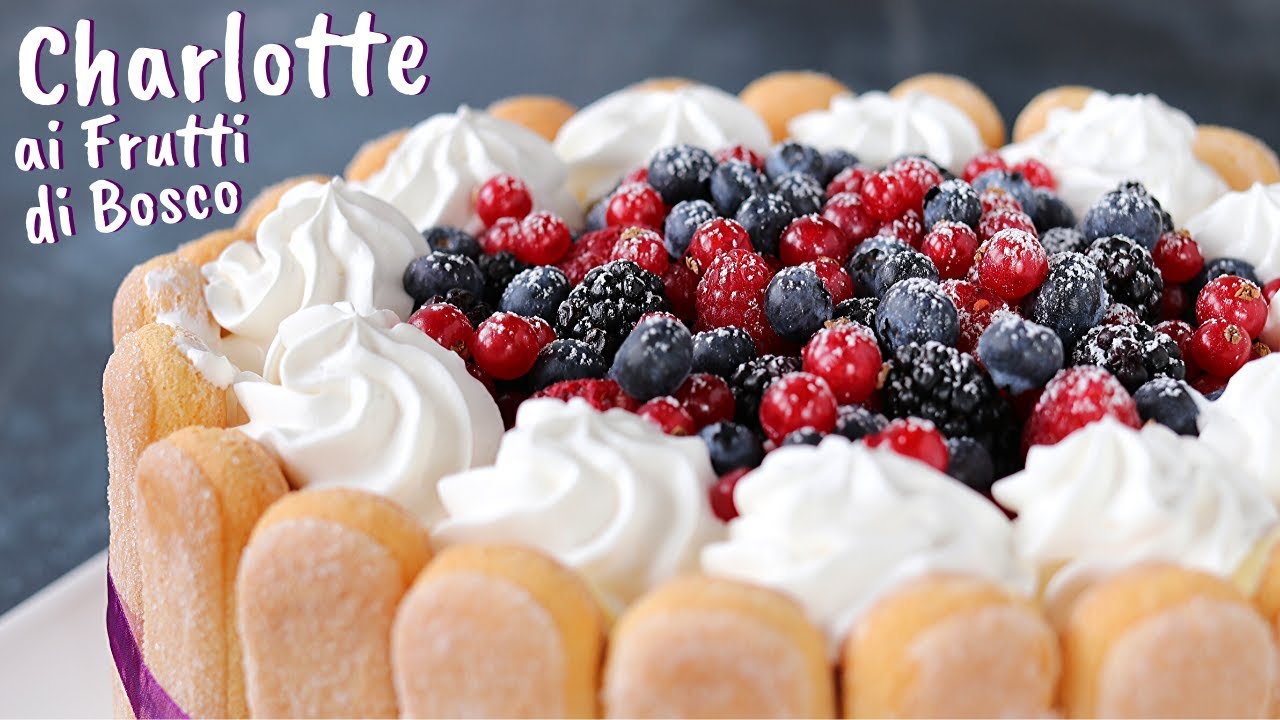 torta charlotte con pan di spagna