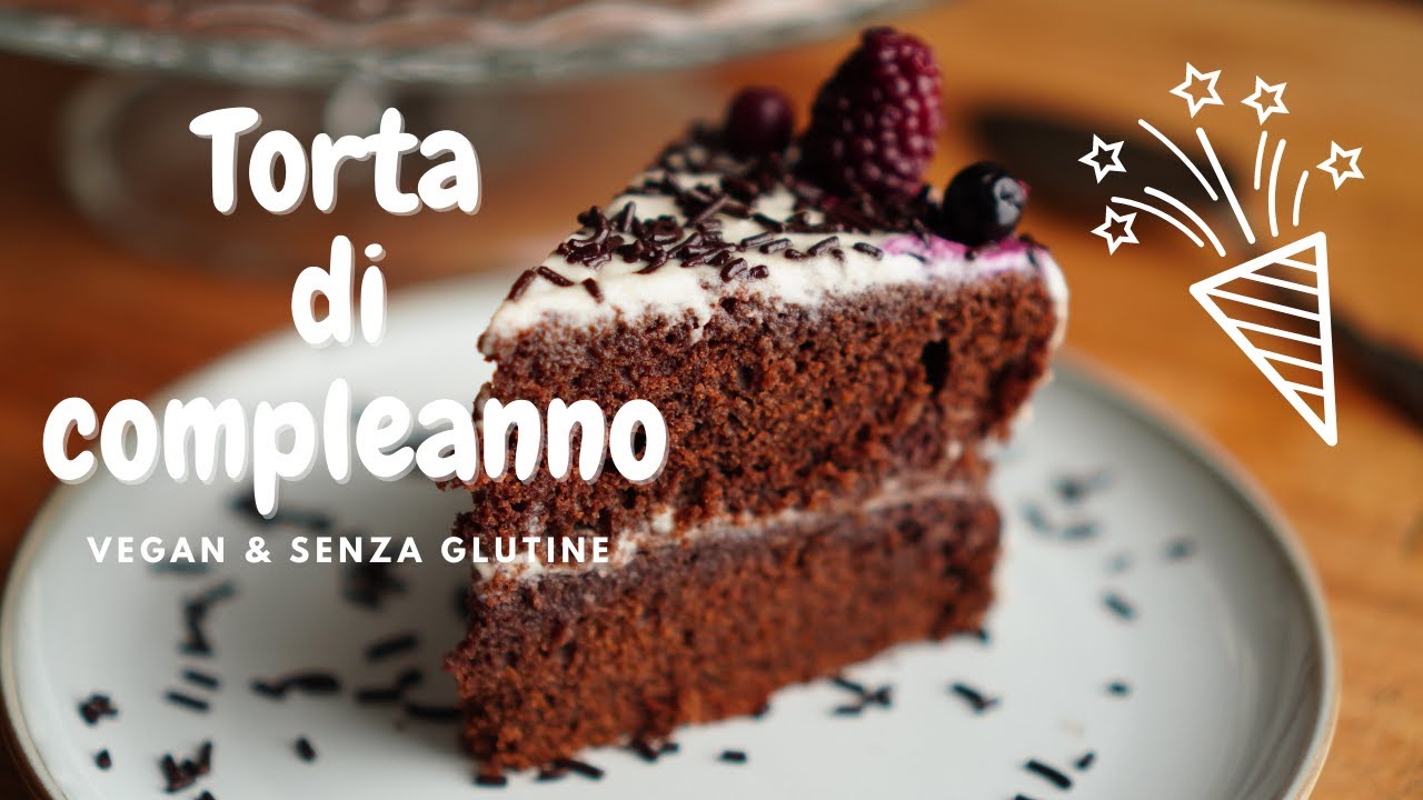 torta di compleanno vegana al cioccolato