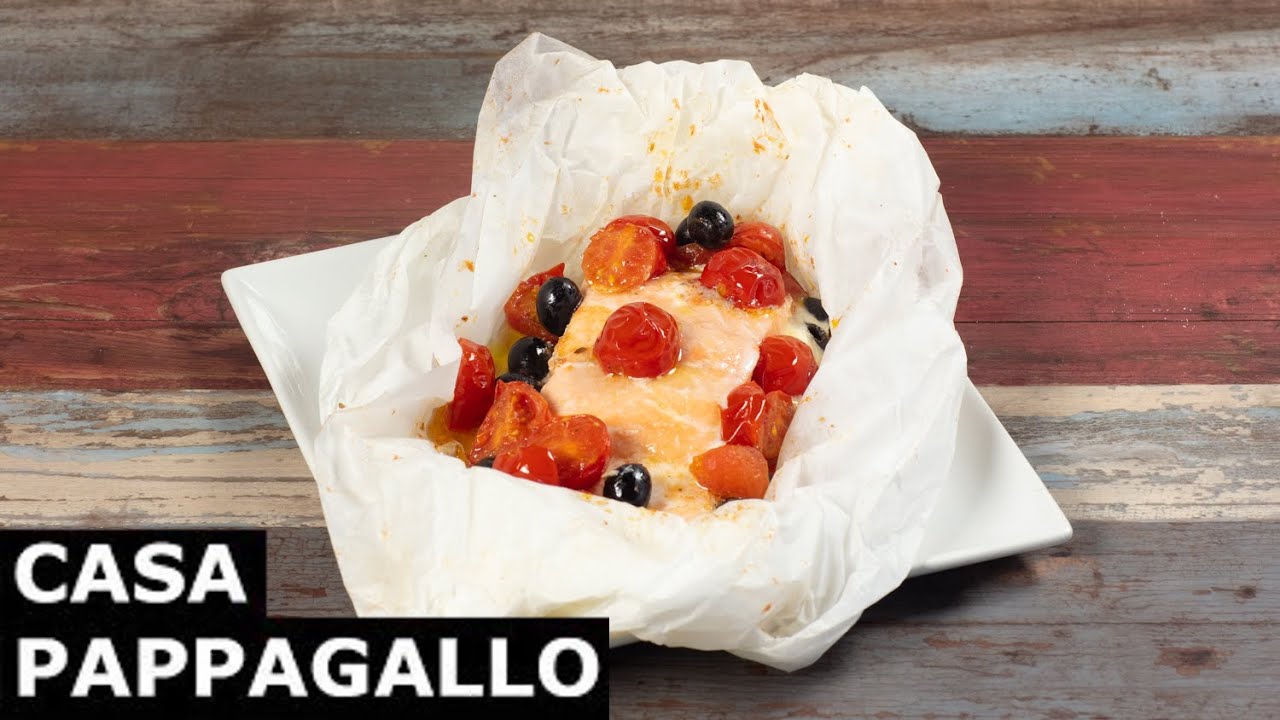 tranci di salmone al cartoccio con verdure