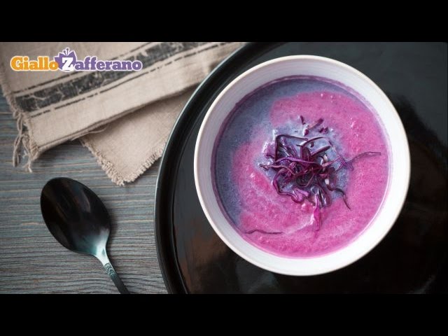 vellutata di cavolo viola senza patate