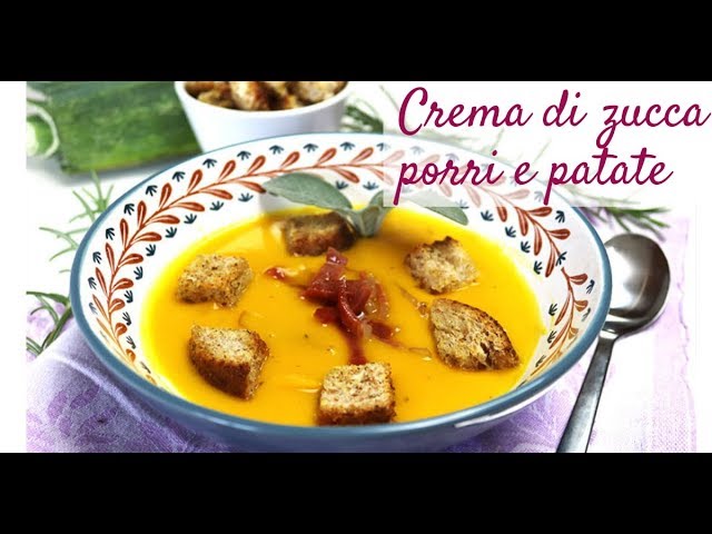 vellutata zucca porri e patate bimby
