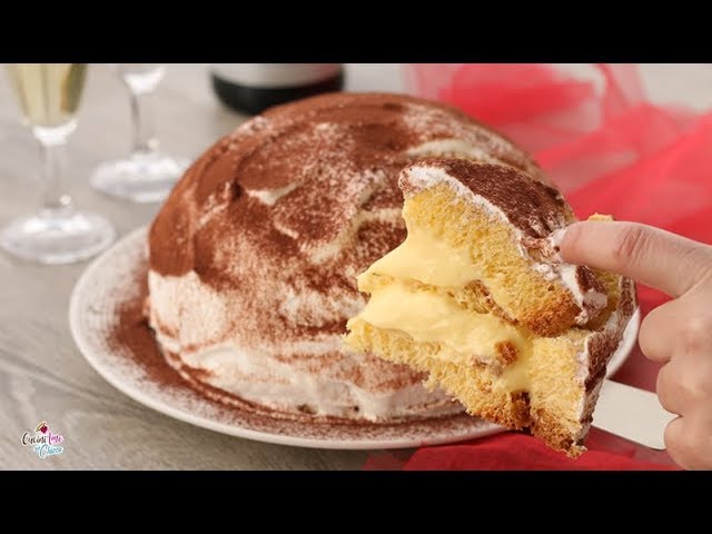 zuccotto con crema pasticcera e frutta