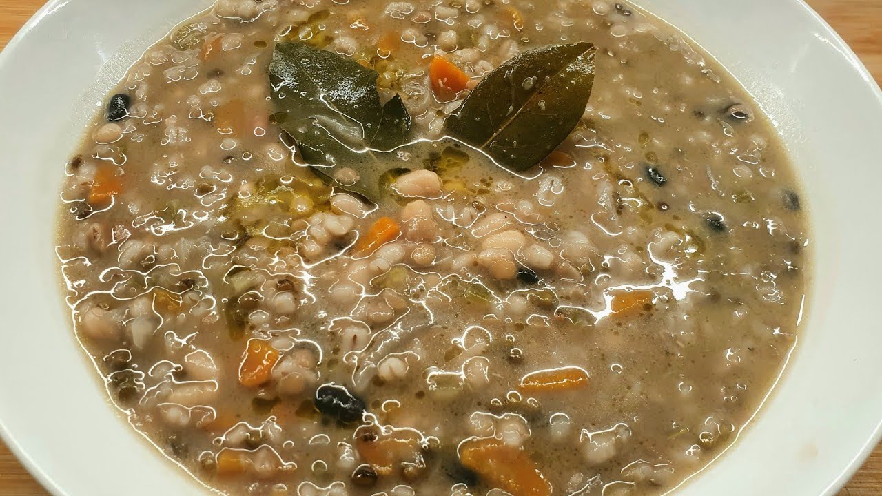 zuppa legumi e cereali senza ammollo