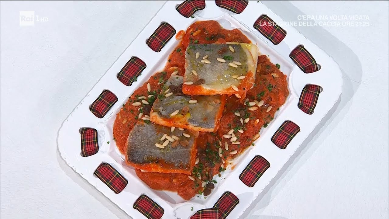 baccalà uvetta e pinoli in bianco