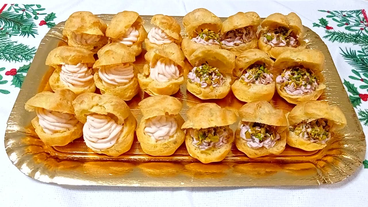 bignè salati con philadelphia e prosciutto