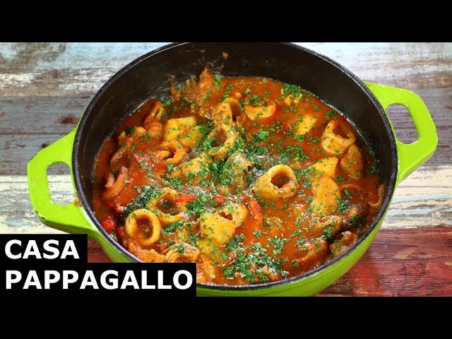 calamari in umido con patate alla siciliana
