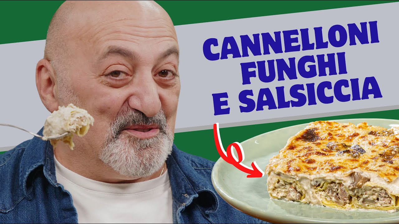 cannelloni salsiccia e funghi al sugo