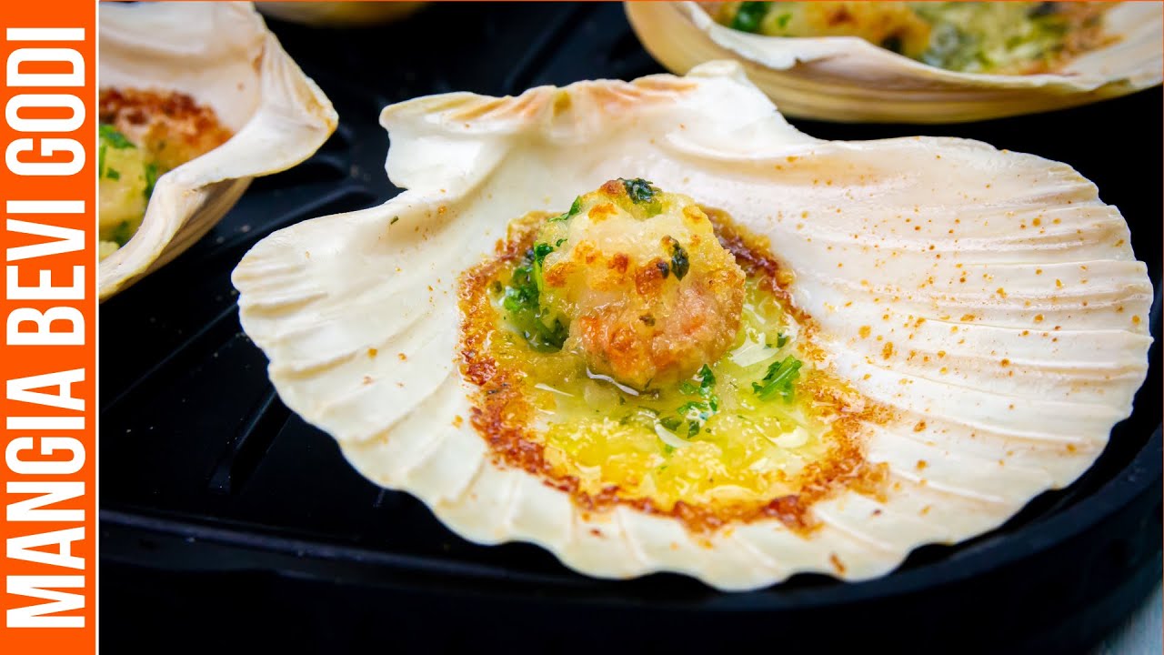 capesante gratinate in friggitrice ad aria