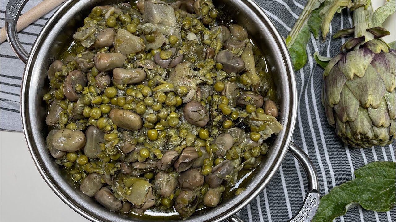 carciofi fave e piselli alla siciliana