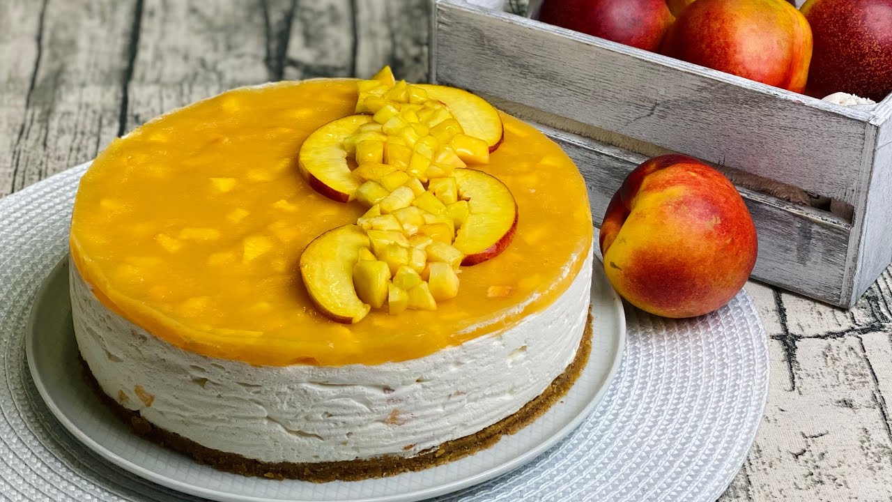 cheesecake alle pesche con philadelphia e yogurt