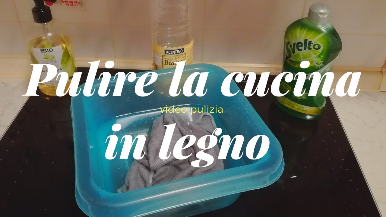come pulire la cucina in legno noce