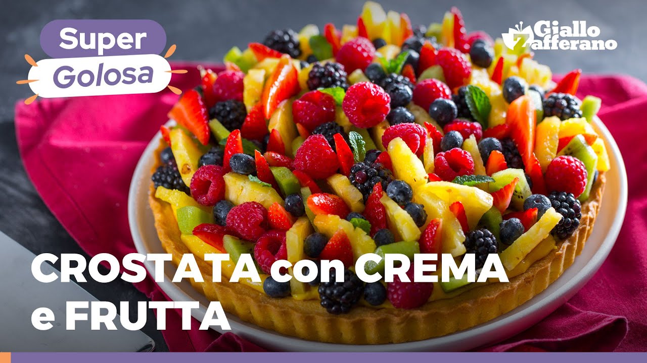 crostata crema pasticcera e frutti di bosco