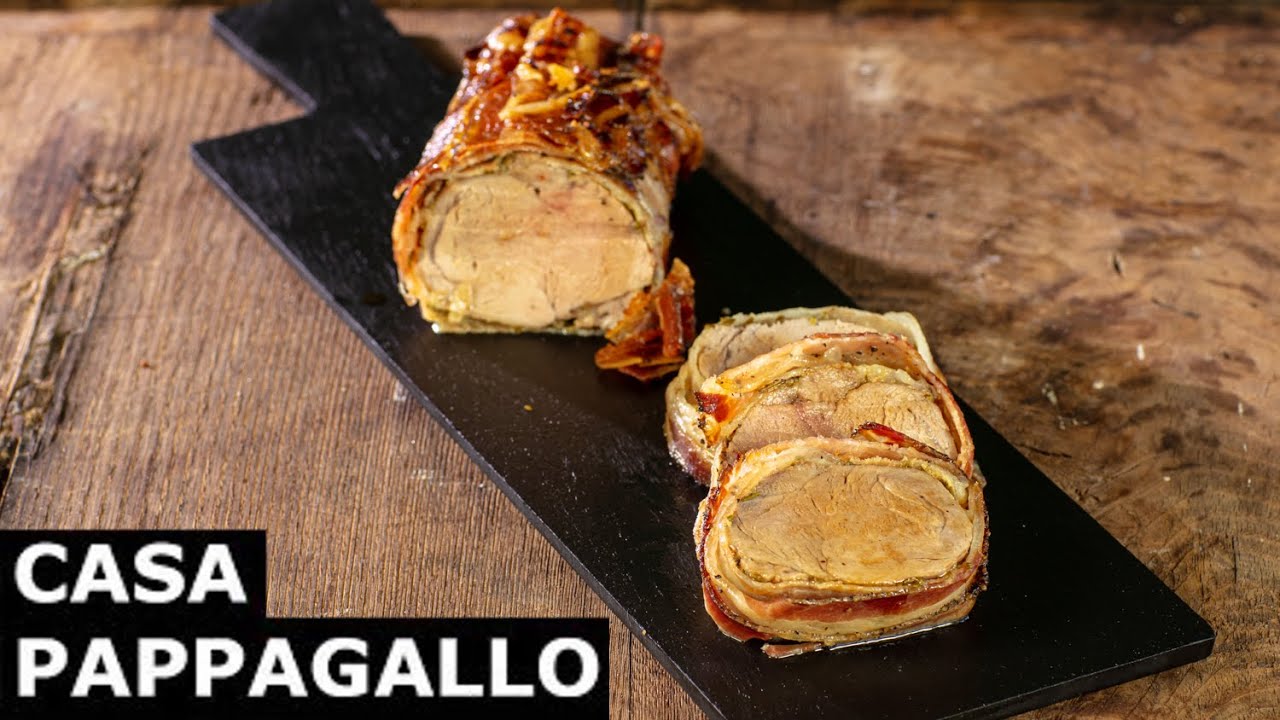 filetto di maiale al forno con pancetta