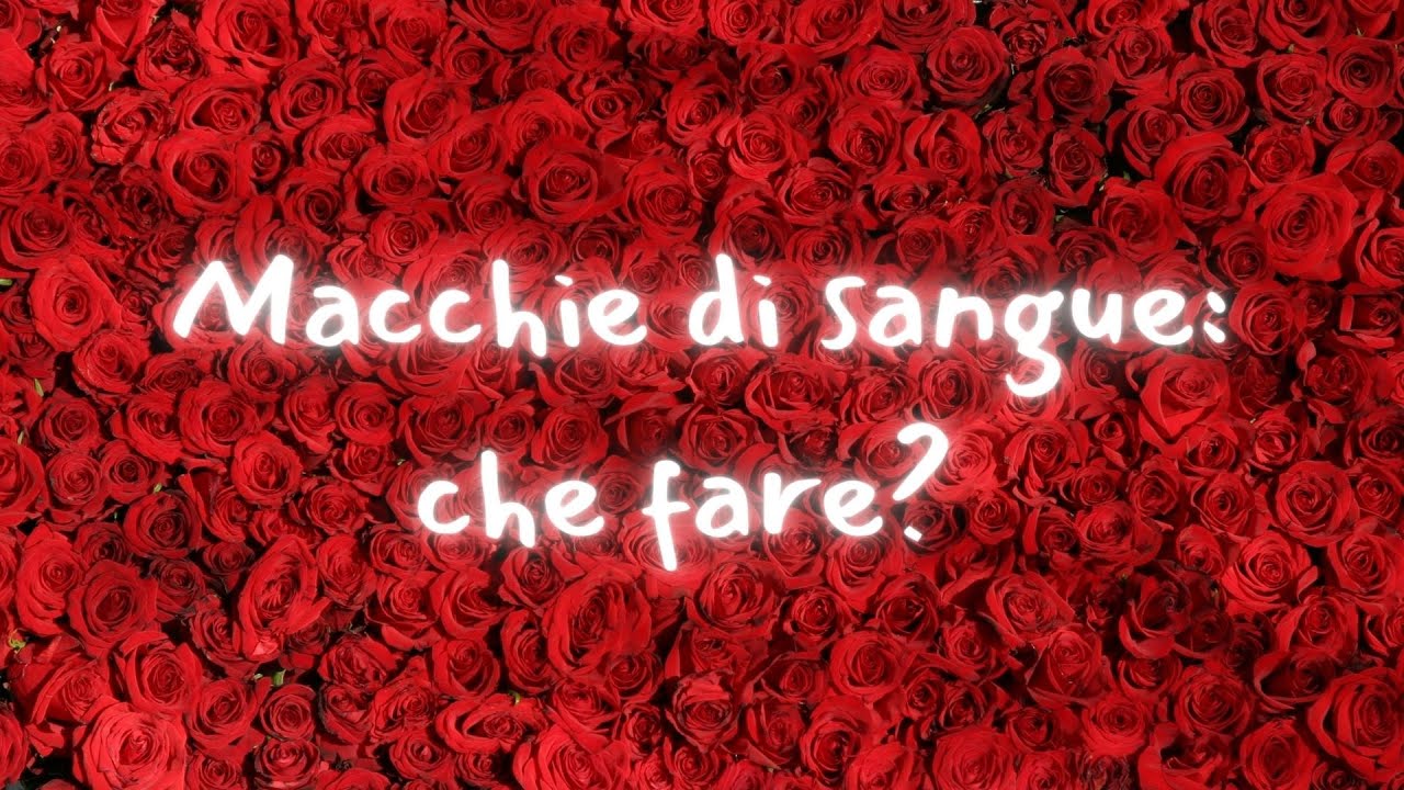 ho toccato una macchia di sangue