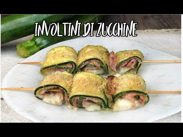 involtini di zucchine al forno con prosciutto e mozzarella