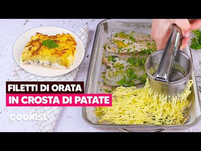 orata in crosta di patate in padella