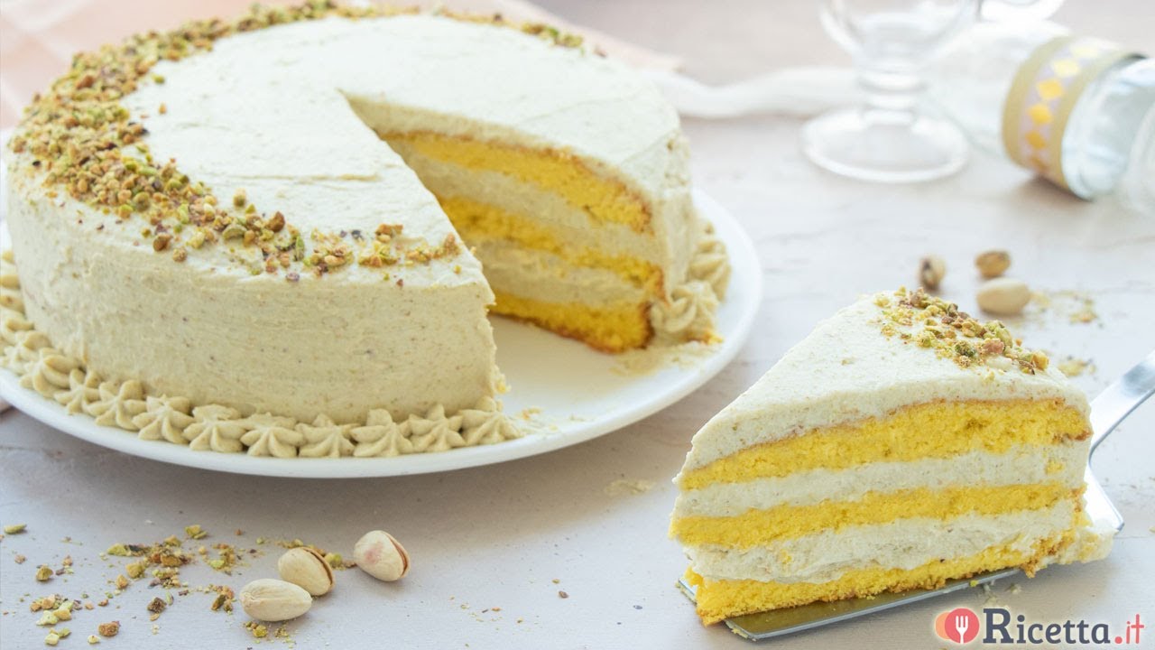 pan di spagna con crema al pistacchio