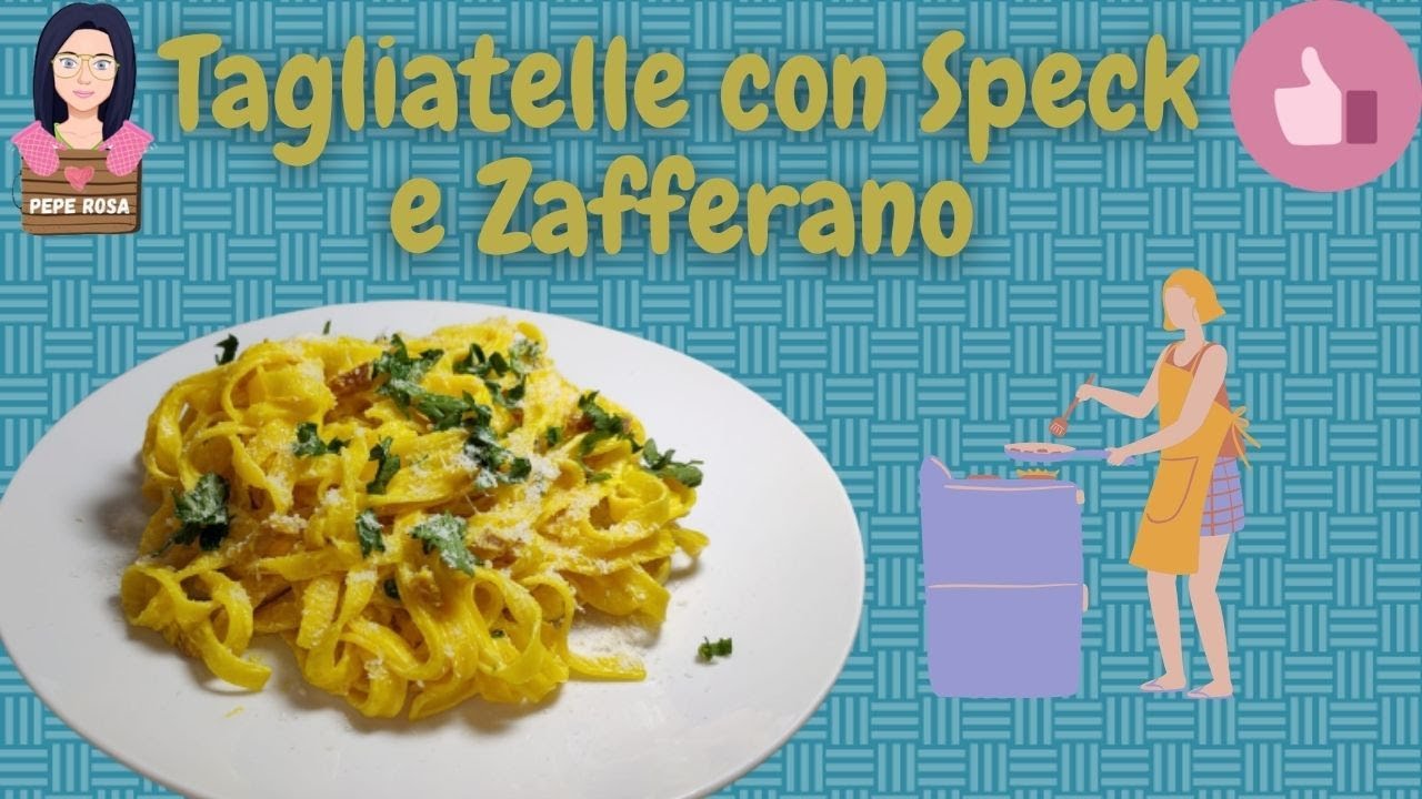 pasta con lo speck e zafferano
