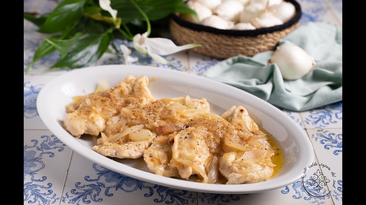 petto di pollo in umido in bianco