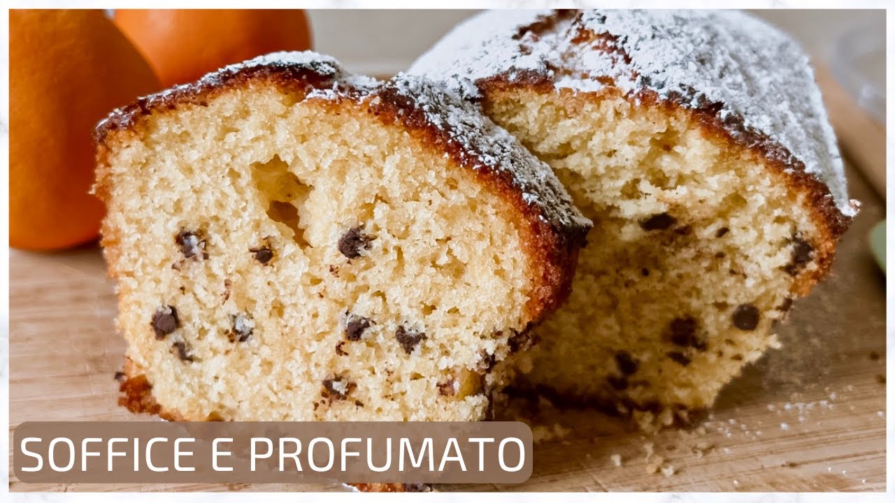 plumcake arancia e gocce di cioccolato