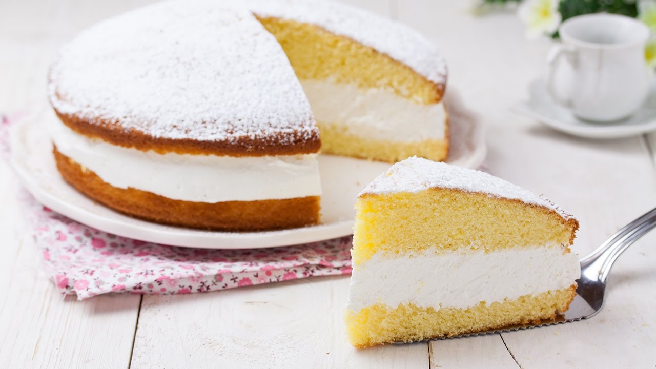 ricetta torta paradiso con crema al latte