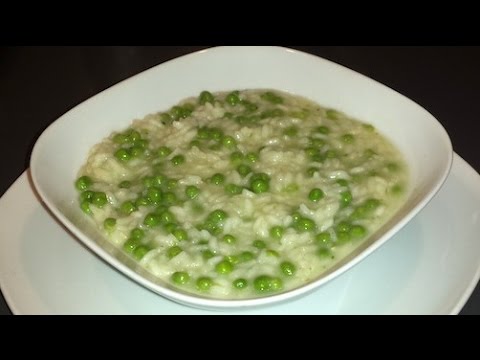 riso e bisi con piselli surgelati
